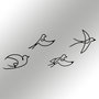 Wallity Hope - Escultura de pared de metal con pájaros en negro